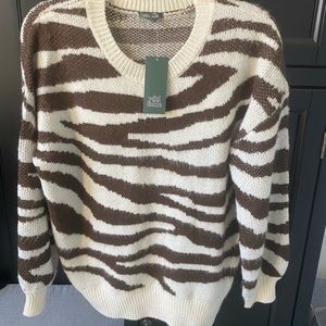 NWT animal print sweater